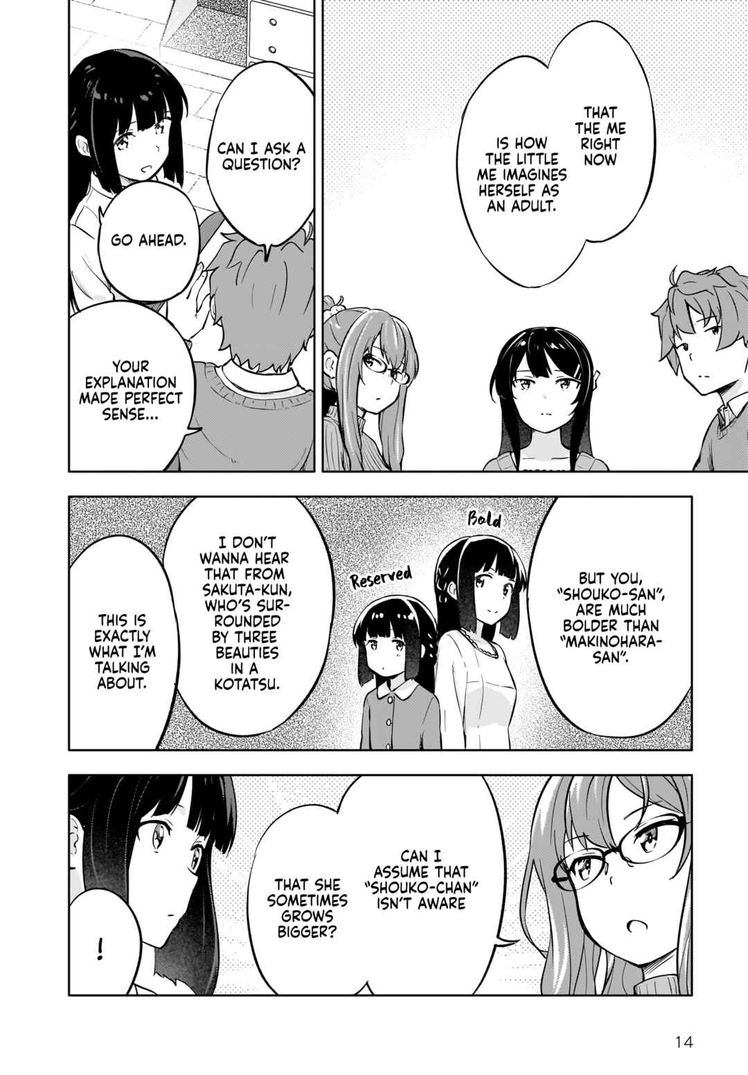 Rascal Does Not Dream of a Dreaming Girl Chapter 8 - Page 14