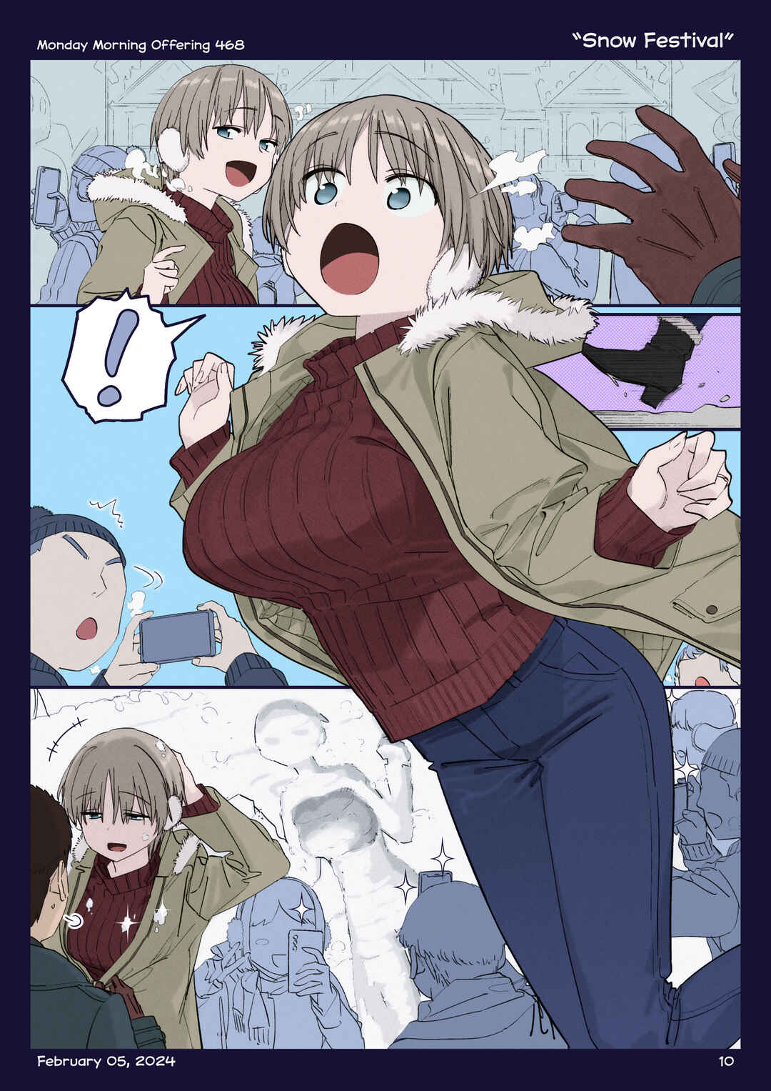 Getsuyoubi no Tawawa (Twitter Webcomic) (Fan Colored) Chapter 50 - Page 9