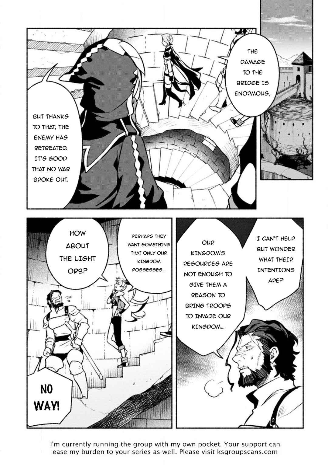 Sono Monban, Saikyou ni Tsuki: Tsuihou Sareta Bougyoryoku 9999 no Senshi, Outo no Monban to shite Musou Suru Chapter 26.2 - Page 13