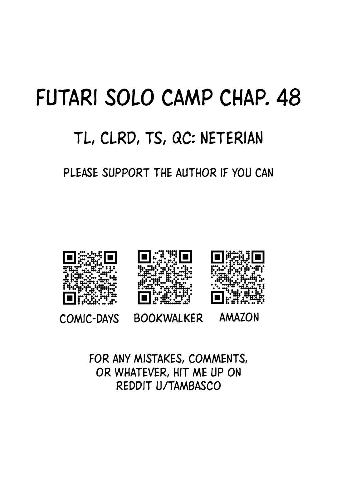 Futari Solo Camp Chapter 48 - Page 1