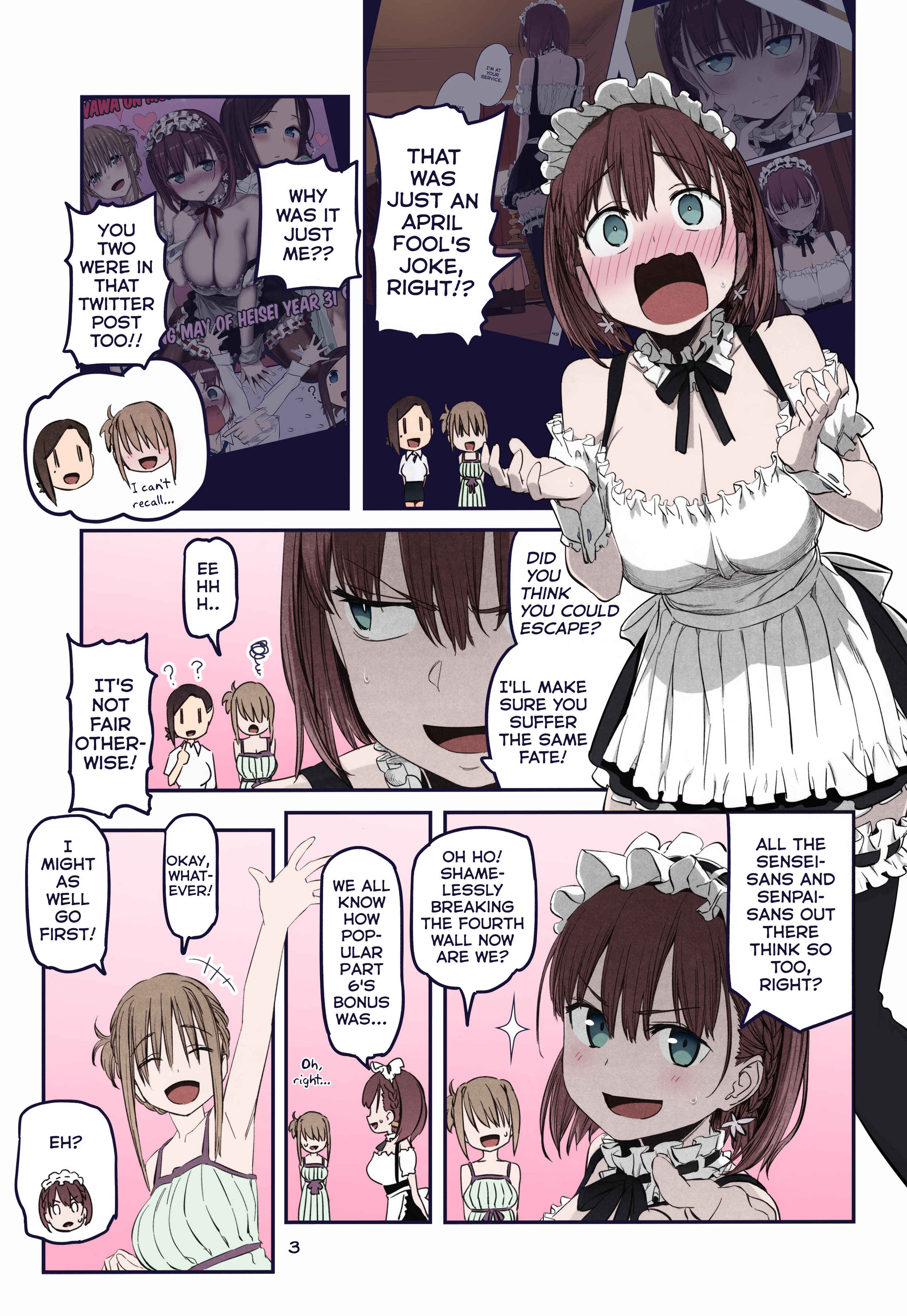 Getsuyoubi no Tawawa (Twitter Webcomic) (Fan Colored) Chapter 27 - Page 3