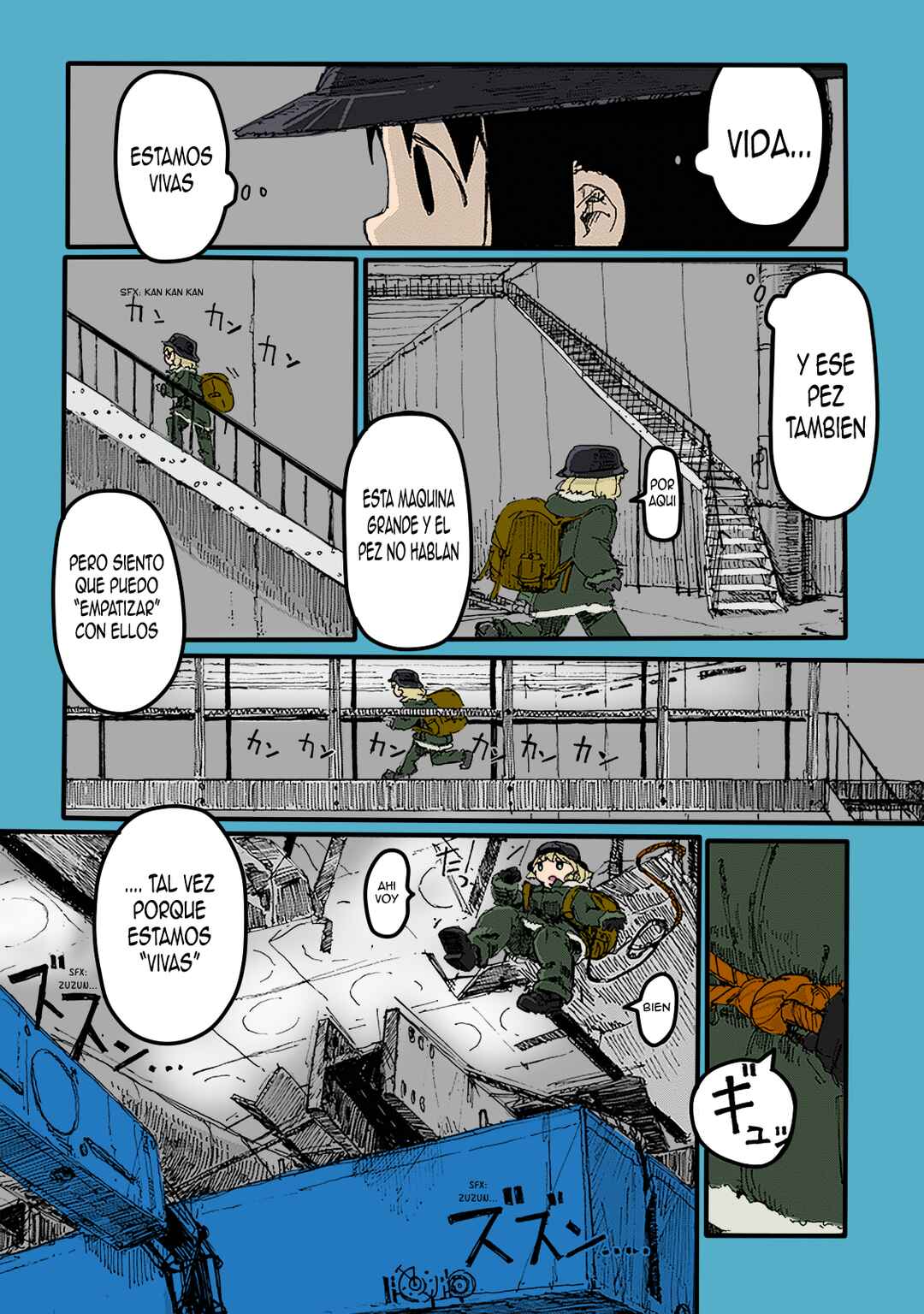 Shoujo Shuumatsu Ryokou (Fan Colored) Chapter 21 - Page 14