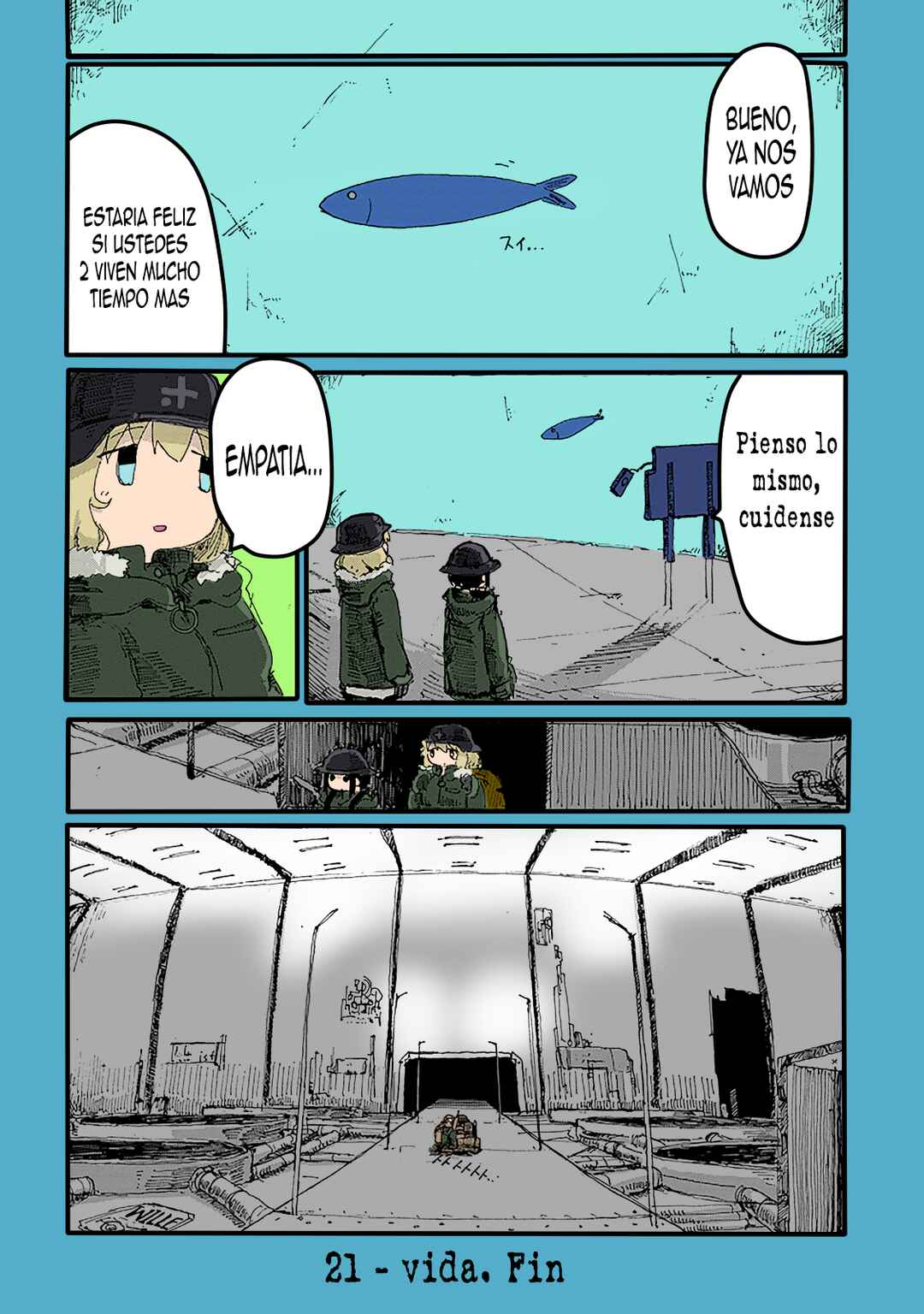 Shoujo Shuumatsu Ryokou (Fan Colored) Chapter 21 - Page 21