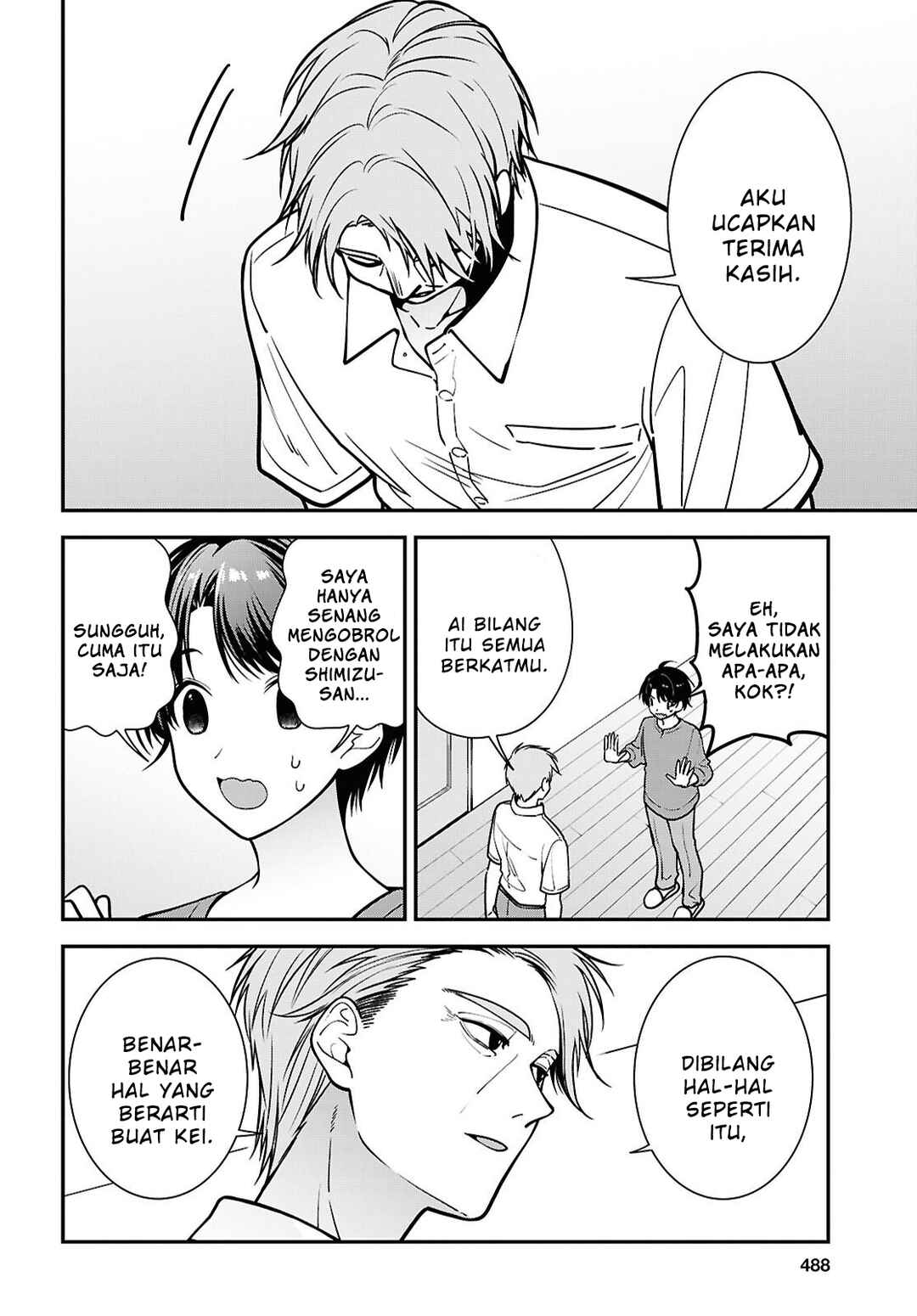 Tonari no Seki no Yankee Shimizu-san ga Kami wo Kuroku Sometekita Chapter 18 - Page 14