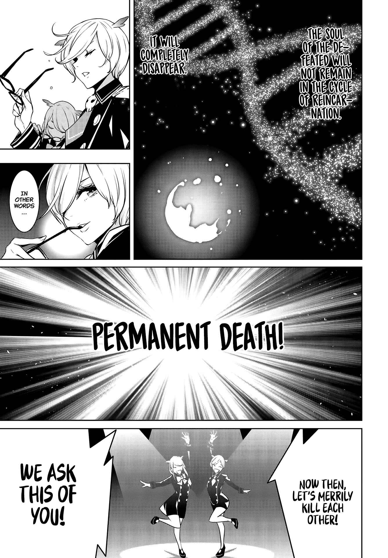 Majo Taisen - 32-nin no Isai no Majo wa Koroshiau Chapter 1 - Page 36