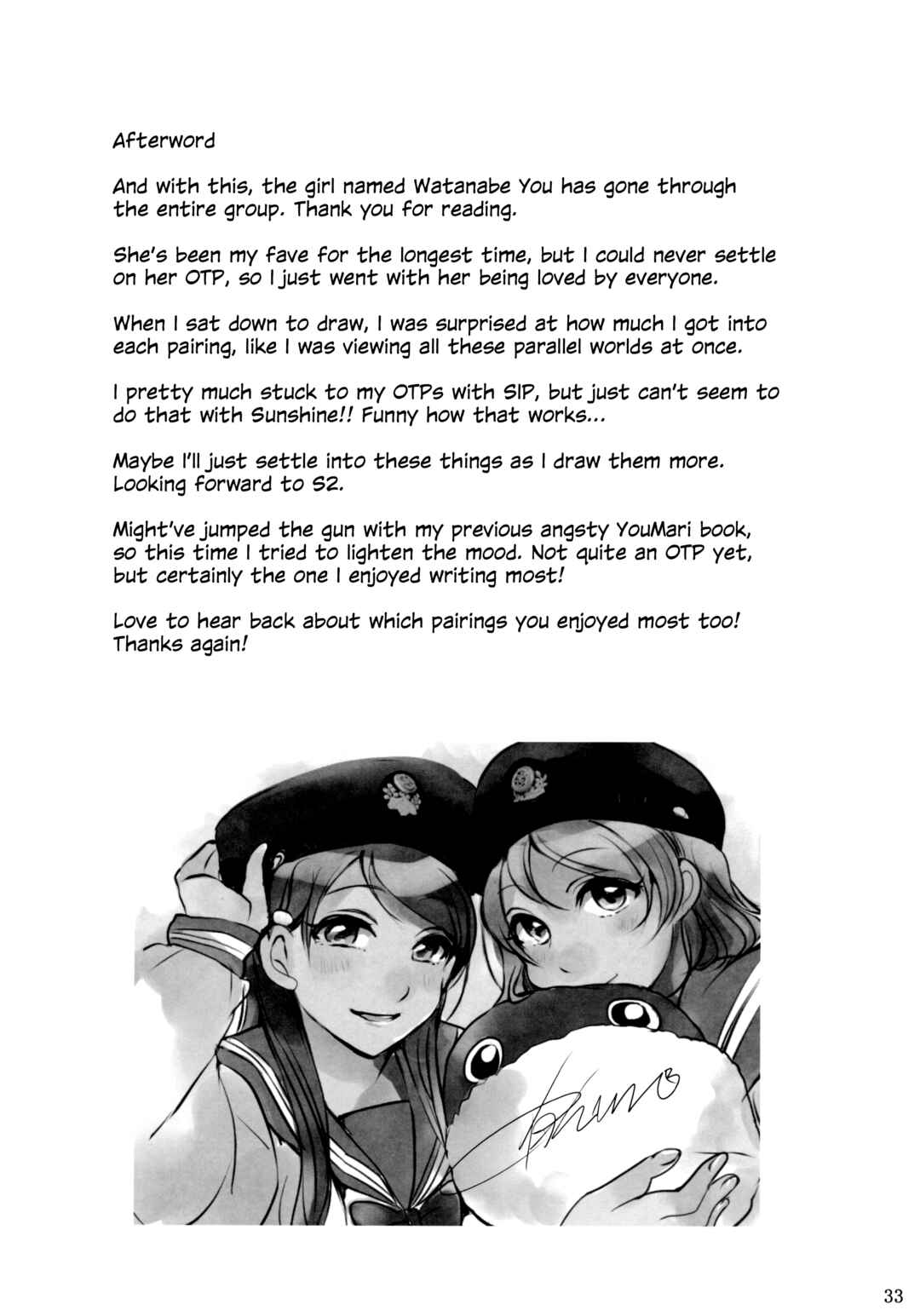 Love Live! Sunshine!! - The Girl Named Watanabe You (Doujinshi) Chapter 2 - Page 32