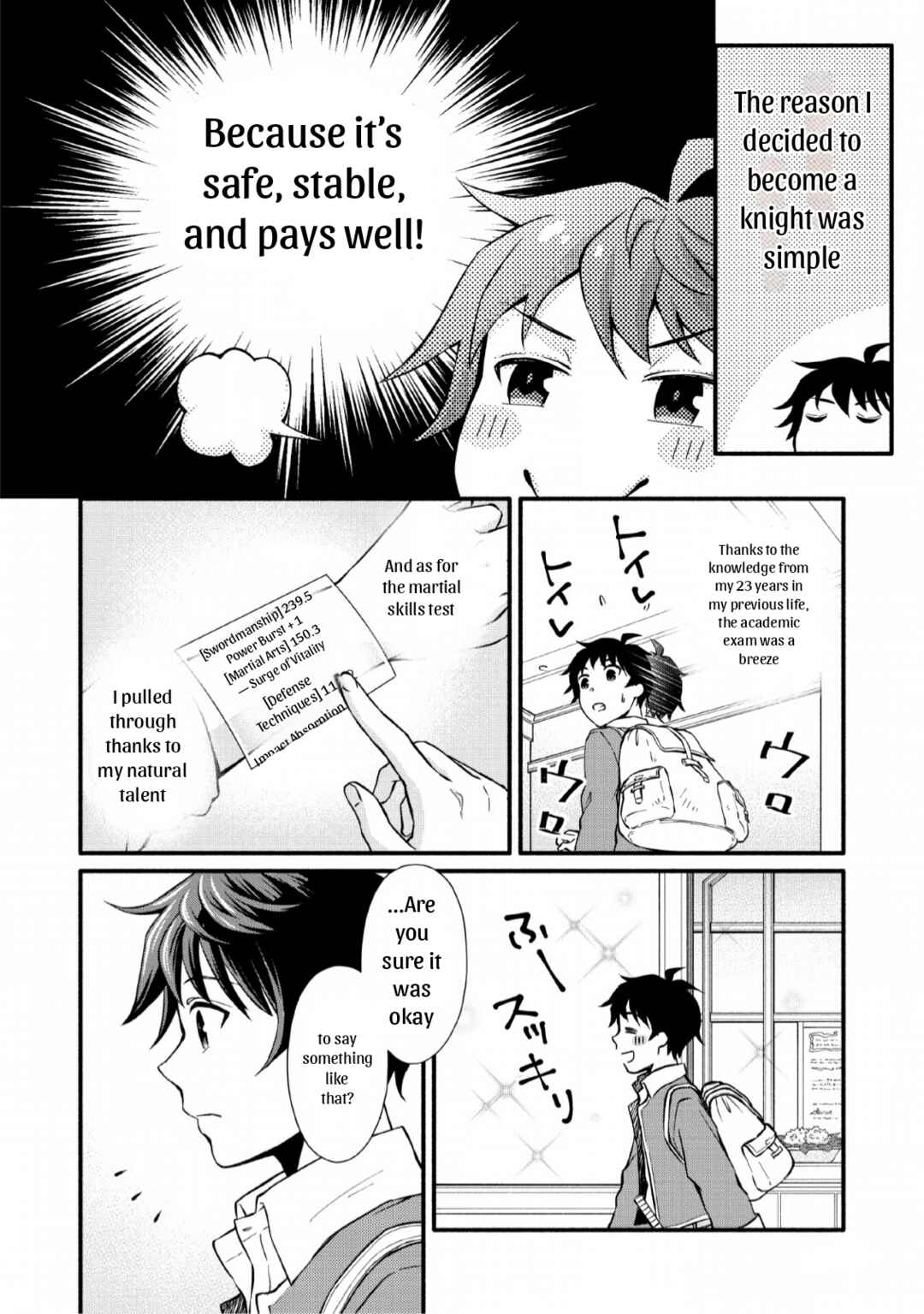Gakuen Kishi no Level Up! Level 1000 Koe no Tenseisha, Ochikobore Class ni Nyuugaku. Soshite, Chapter 1 - Page 10