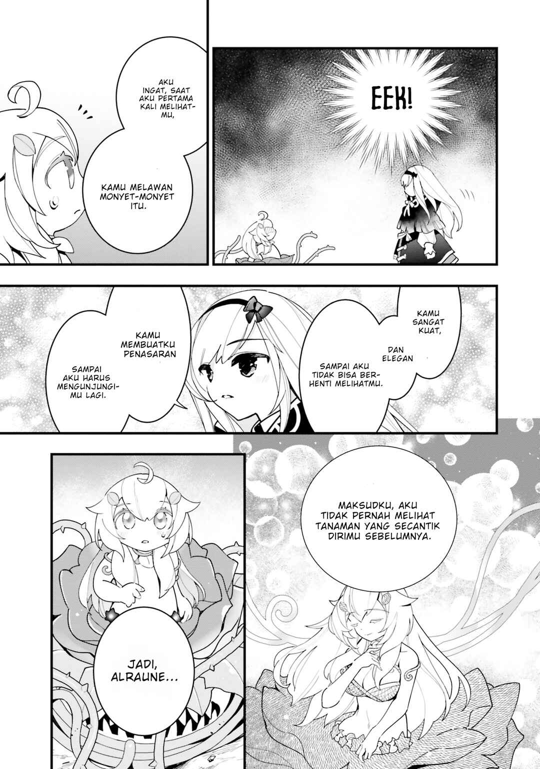 Shokubutsu Monster Musume Nikki: Seijo datta Watashi ga Uragirareta Hate ni Alraune ni Tensei Shite Shimatta node, kore kara wa Kougousei o Shinagara Shizuka ni Shokubutsu Life o Sugoshimasu Chapter 15 - Page 12
