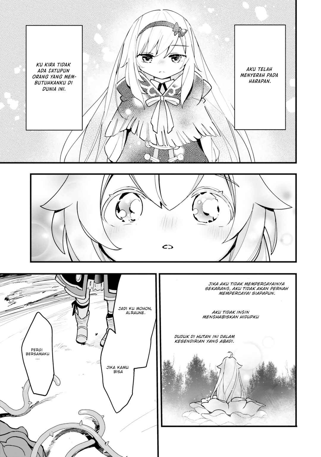 Shokubutsu Monster Musume Nikki: Seijo datta Watashi ga Uragirareta Hate ni Alraune ni Tensei Shite Shimatta node, kore kara wa Kougousei o Shinagara Shizuka ni Shokubutsu Life o Sugoshimasu Chapter 15 - Page 22