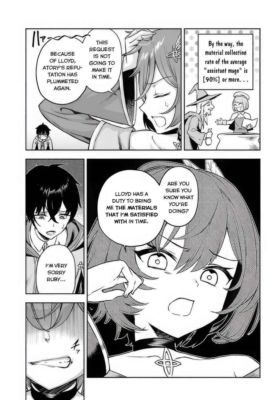 Ore Igai Dare mo Saishu Dekinai Sozai na no ni "Sozai Saishuritsu ga Hikui" to Pawahara suru Osananajimi Renkinjutsushi to Zetsuen shita Senzoku Madoushi, Henkyou no Machi de Slow Life wo Okuritai. Chapter 1 - Page 6