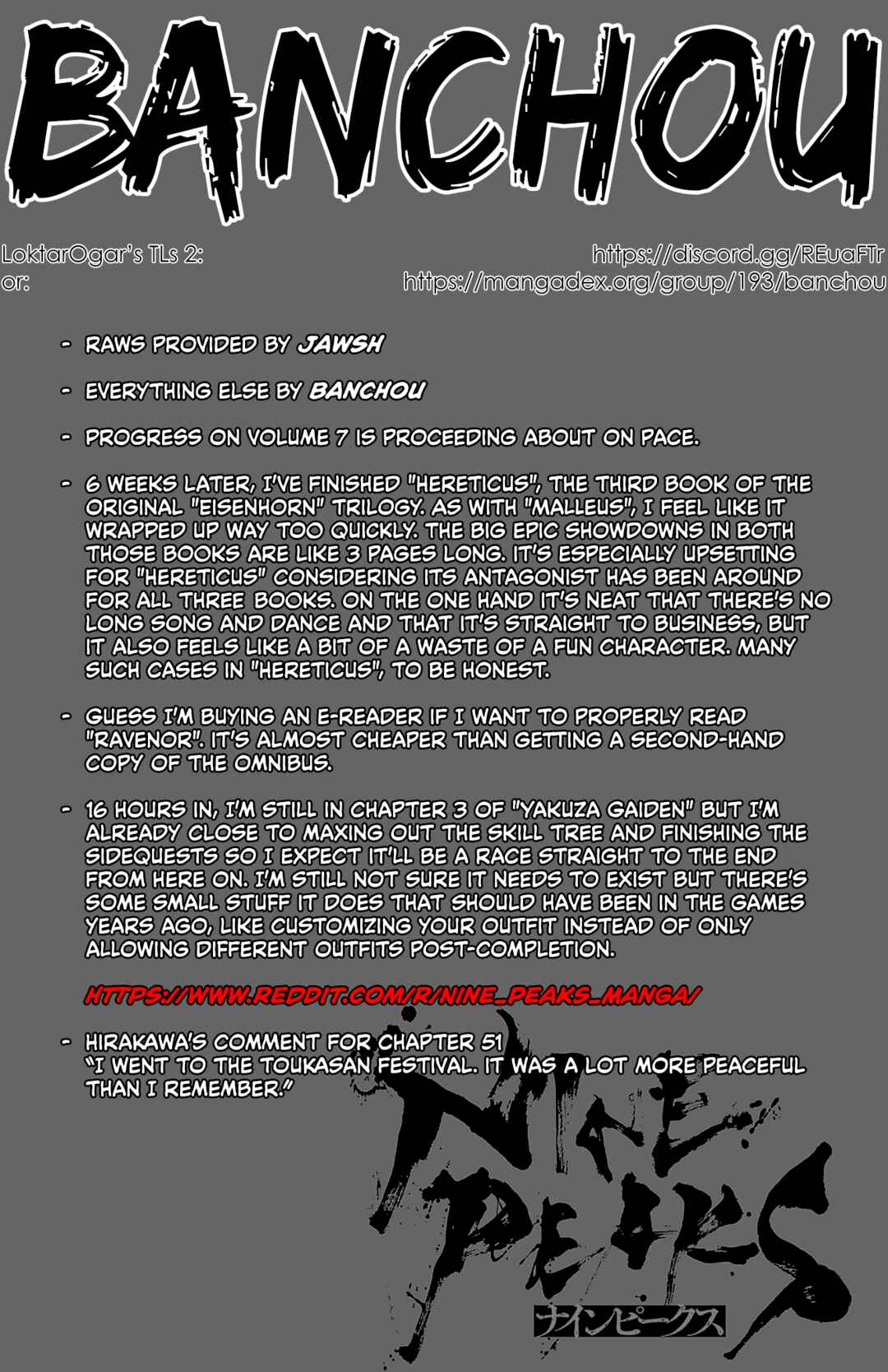 Nine Peaks Chapter 51 - Page 1