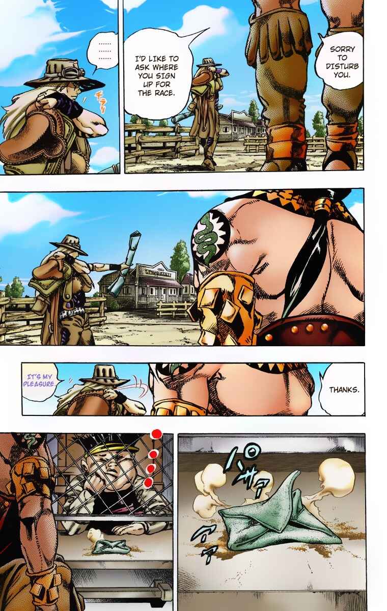 JoJo no Kimyou na Bouken: Part 7 - Steel Ball Run Color-ban Chapter 4 - Page 13