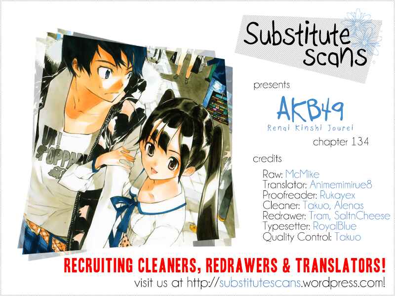 AKB49: Ren'ai Kinshi Jourei Chapter 134 - Page 1