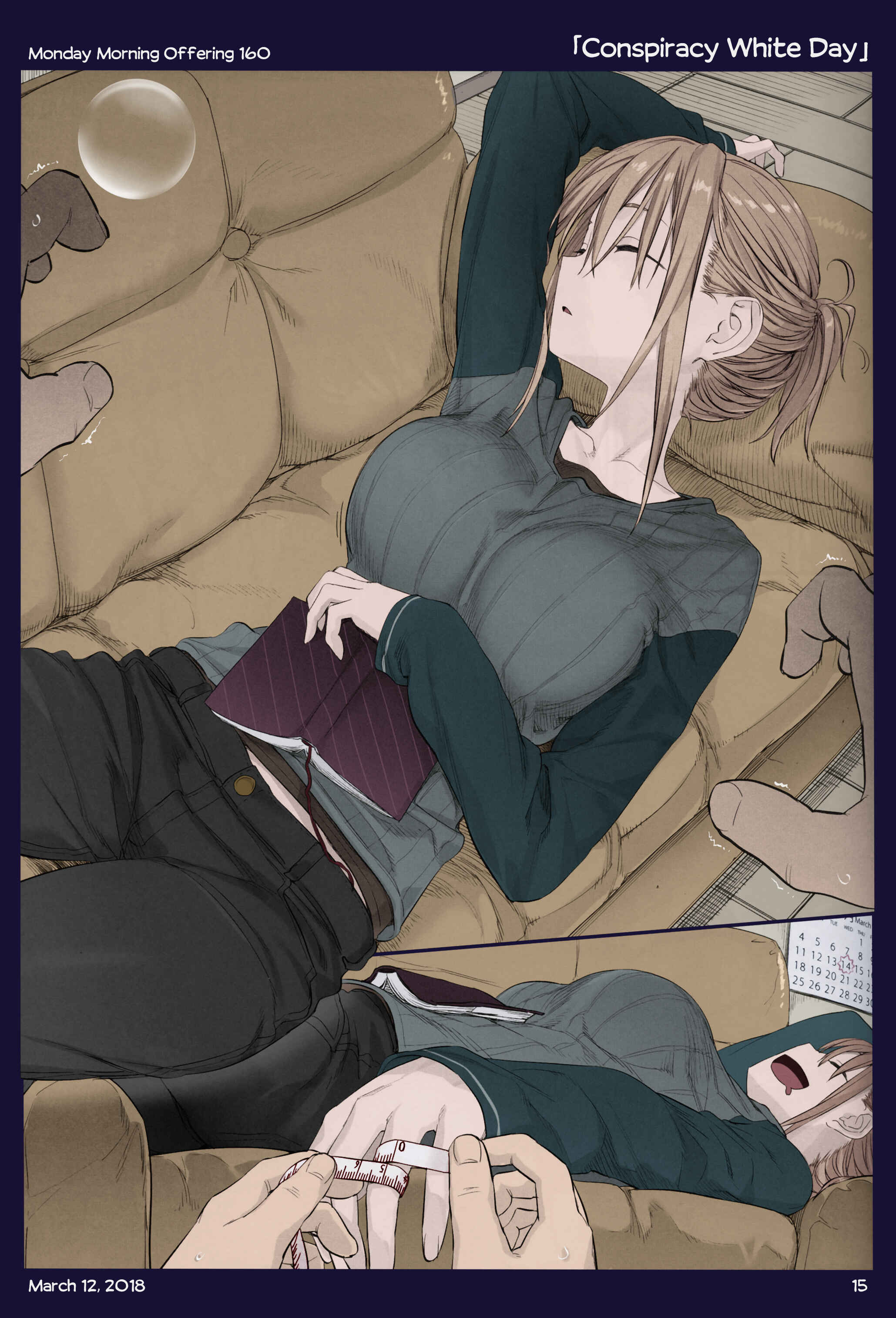Getsuyoubi no Tawawa (Twitter Webcomic) (Fan Colored) Chapter 18 - Page 12