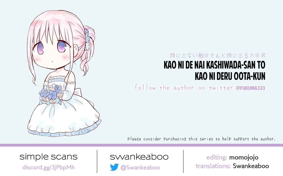 Kao ni Denai Kashiwada-san to Kao ni Deru Oota-kun Chapter 27 - Page 14