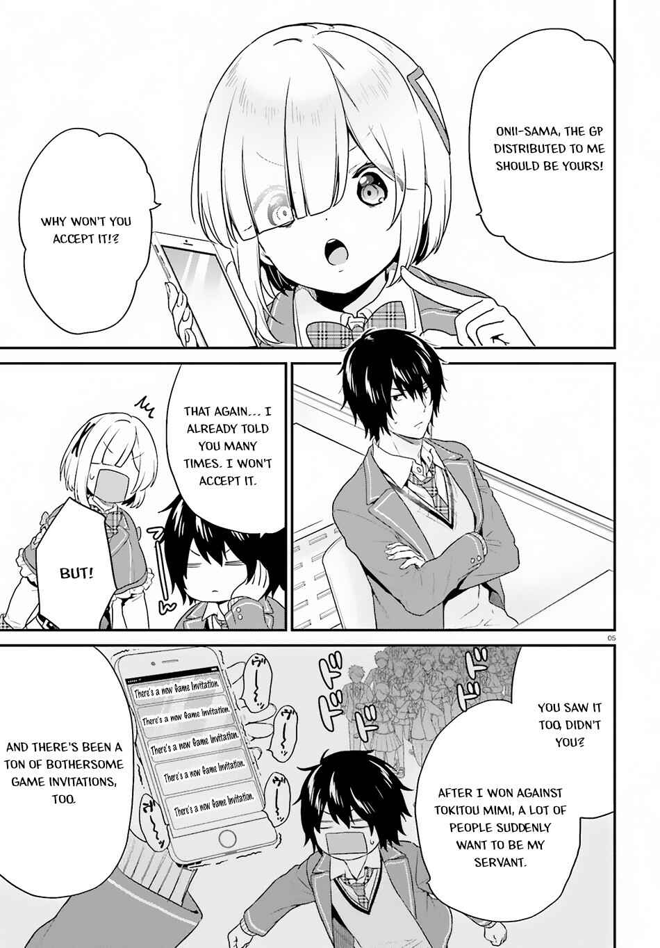 Jishou F-Rank no Oniisama ga Game de Hyouka sareru Gakuen no Chouten ni Kunrin suru Sou desu yo? Chapter 13 - Page 5