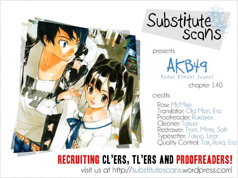 AKB49: Ren'ai Kinshi Jourei Chapter 140 - Page 1