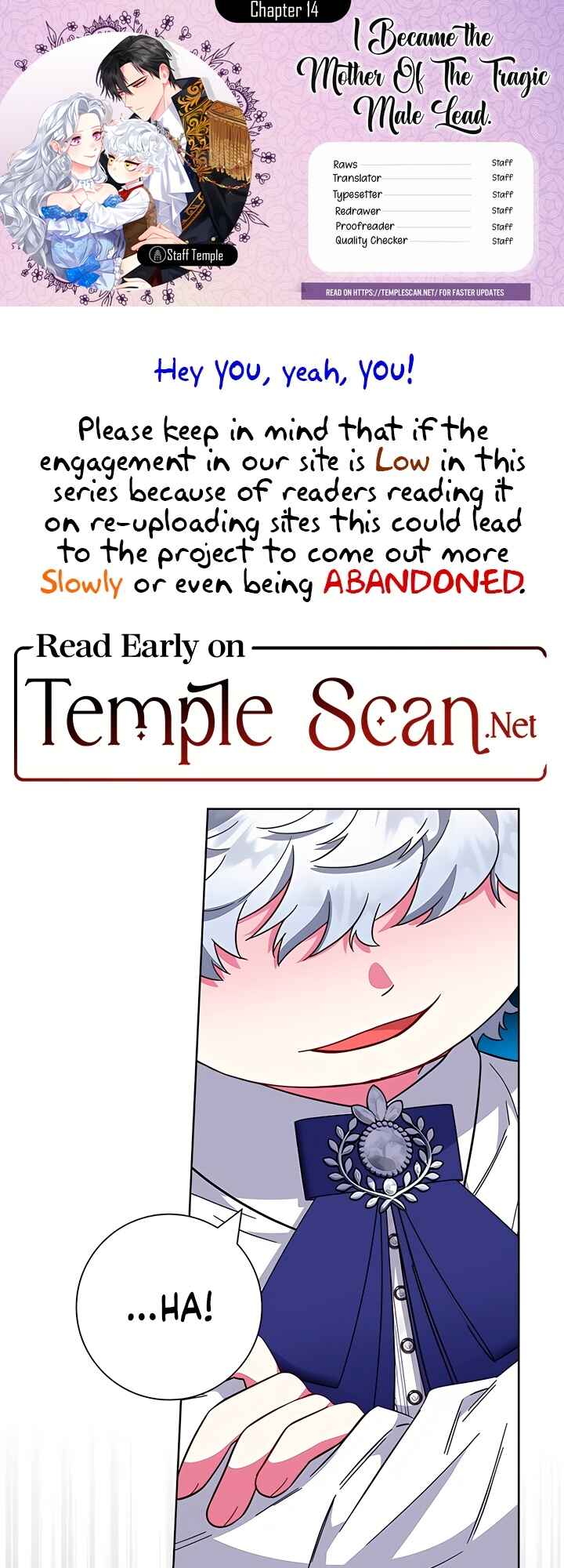 I Became the Mother of the Evil Male Lead Chapter 14 - Page 1