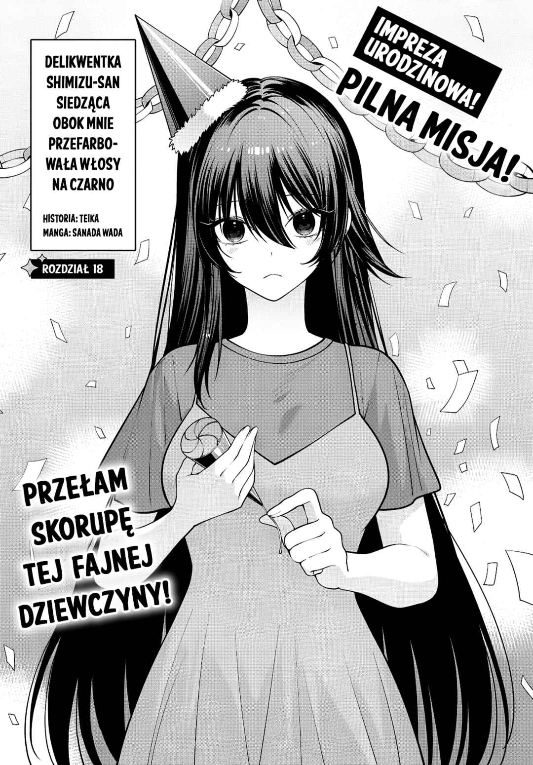 Tonari no Seki no Yankee Shimizu-san ga Kami wo Kuroku Sometekita Chapter 18 - Page 1