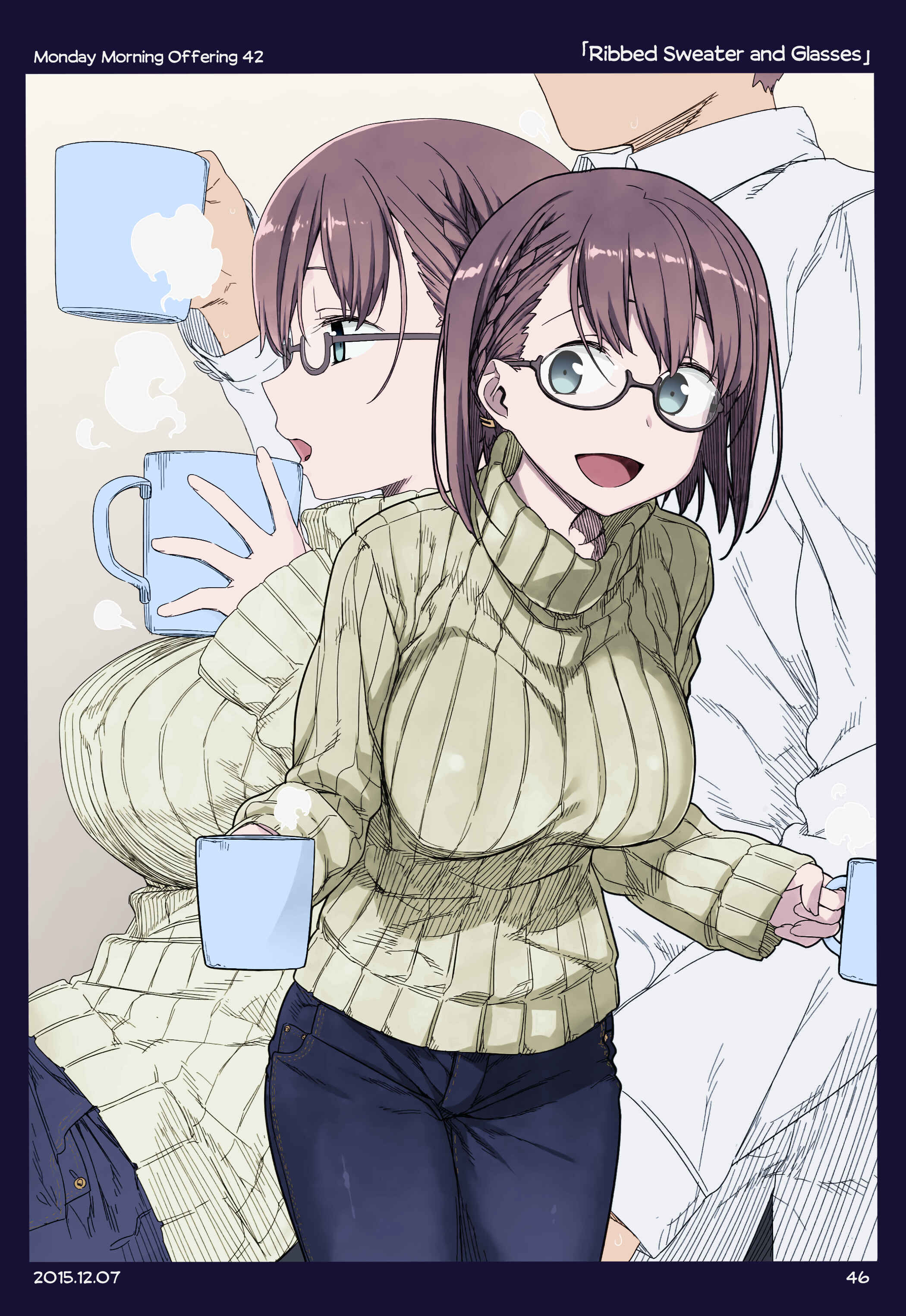 Getsuyoubi no Tawawa (Twitter Webcomic) (Fan Colored) Chapter 1 - Page 45