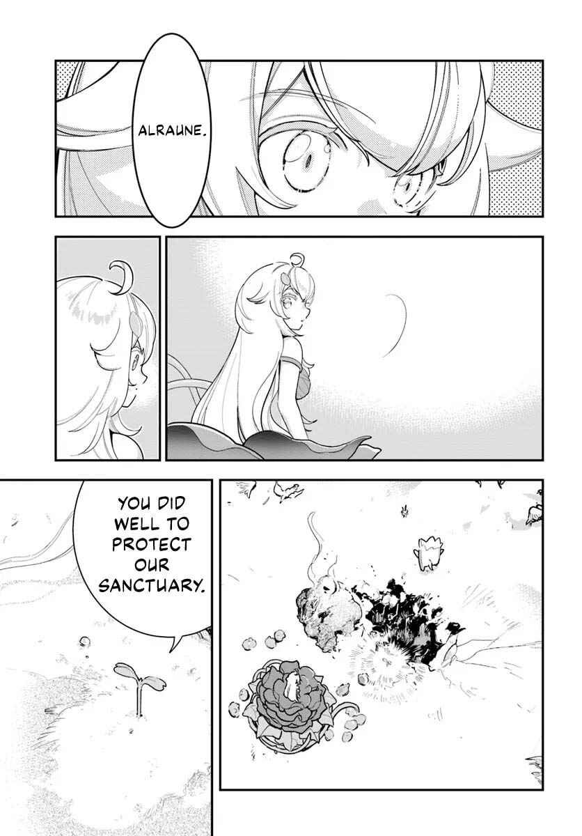 Shokubutsu Monster Musume Nikki: Seijo datta Watashi ga Uragirareta Hate ni Alraune ni Tensei Shite Shimatta node, kore kara wa Kougousei o Shinagara Shizuka ni Shokubutsu Life o Sugoshimasu Chapter 26 - Page 34