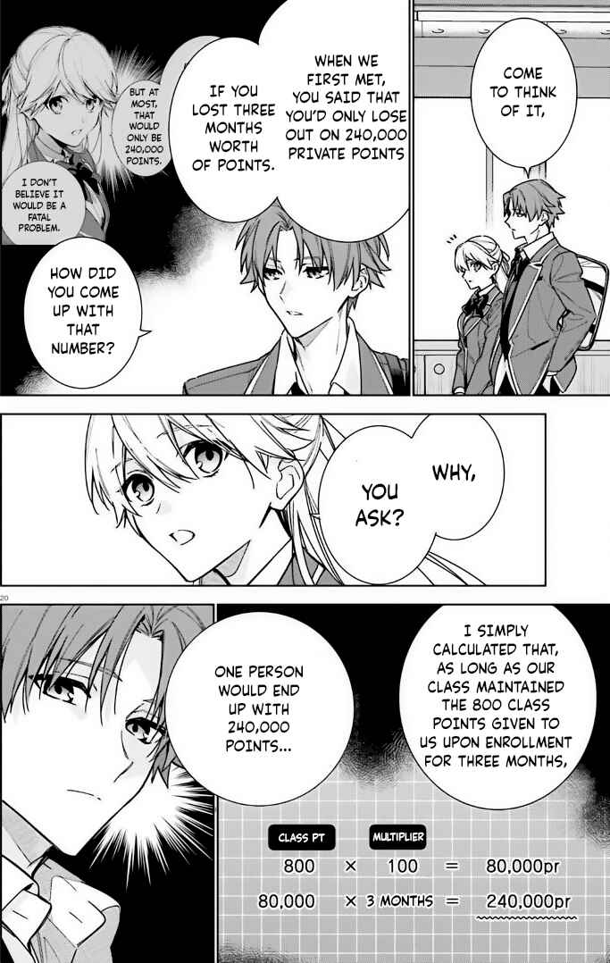 Youkoso Jitsuryoku Shijou Shugi no Kyoushitsu e: 2-nensei-hen Chapter 11 - Page 20
