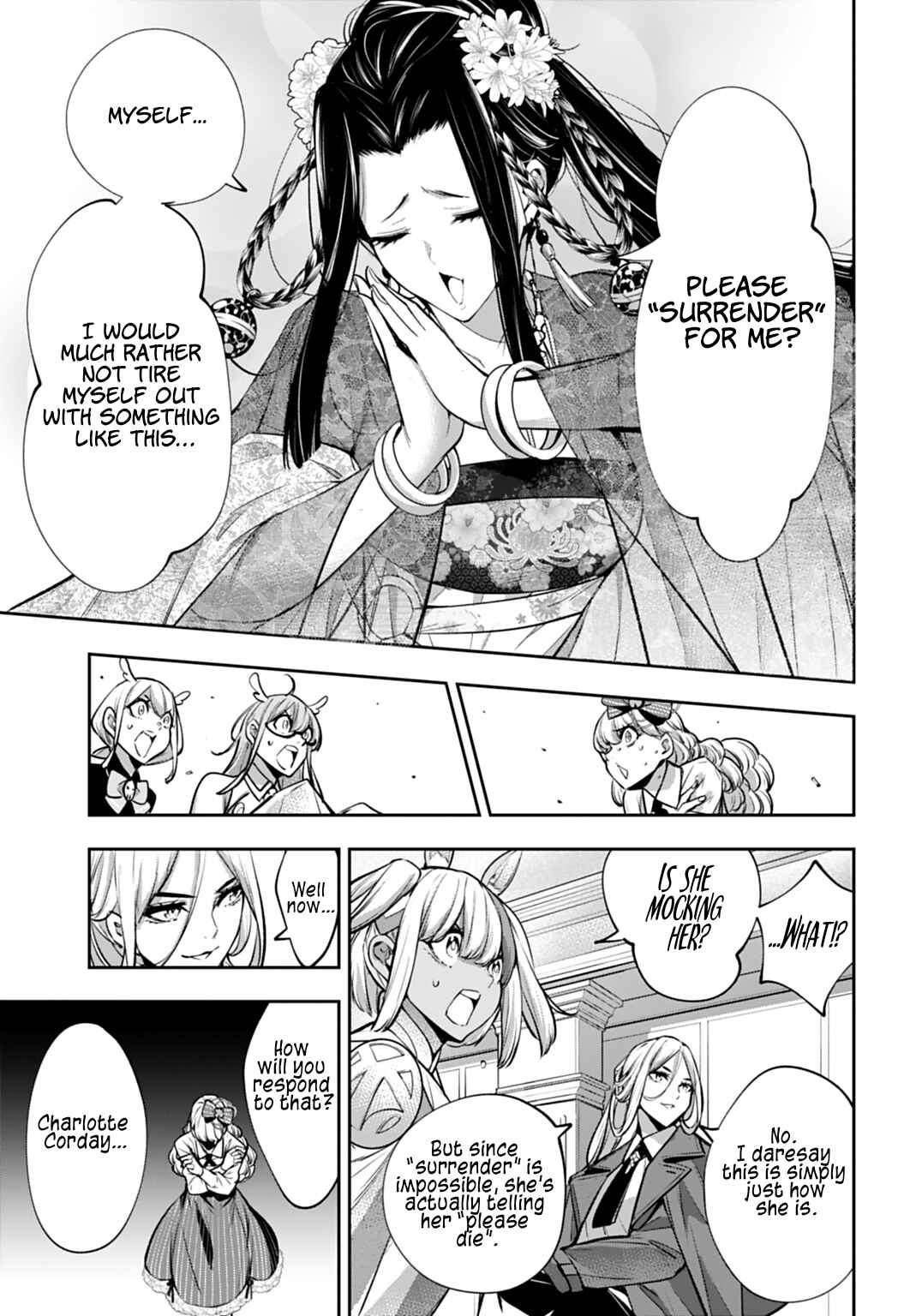 Majo Taisen - 32-nin no Isai no Majo wa Koroshiau Chapter 64 - Page 21