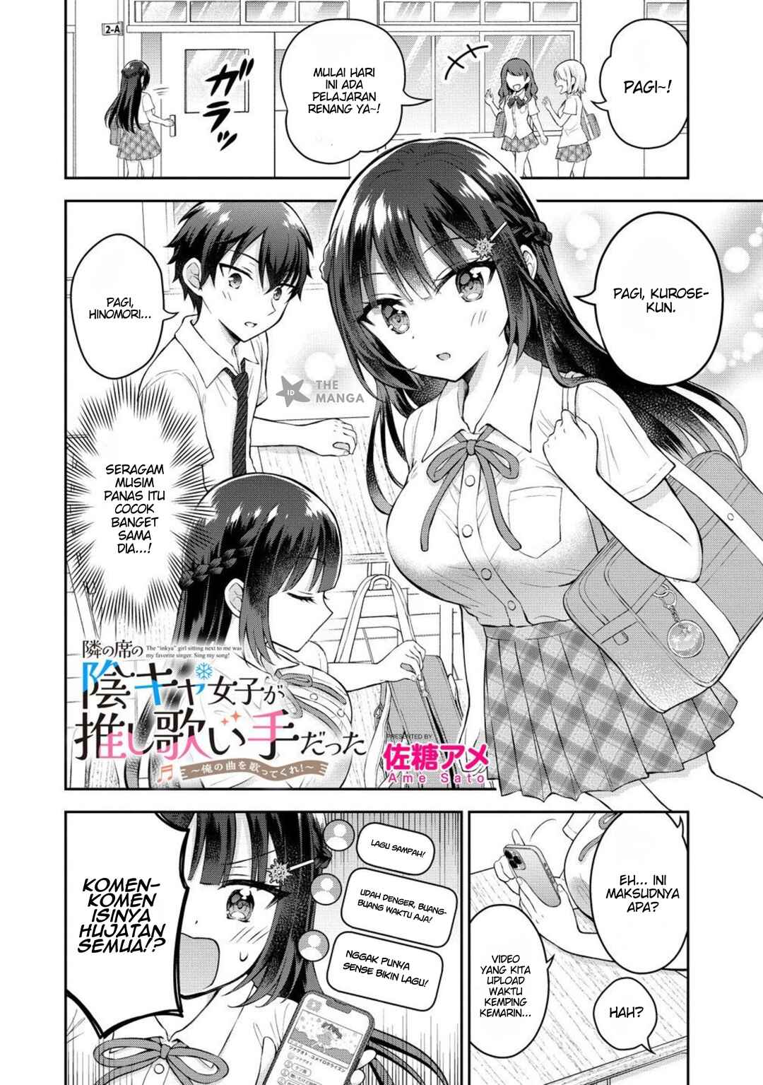 Tonari no Seki no Inkya Joshi ga Oshi Utaite Datta ~Ore no Kyoku o Uttatekure!~ Chapter 14.1 - Page 2