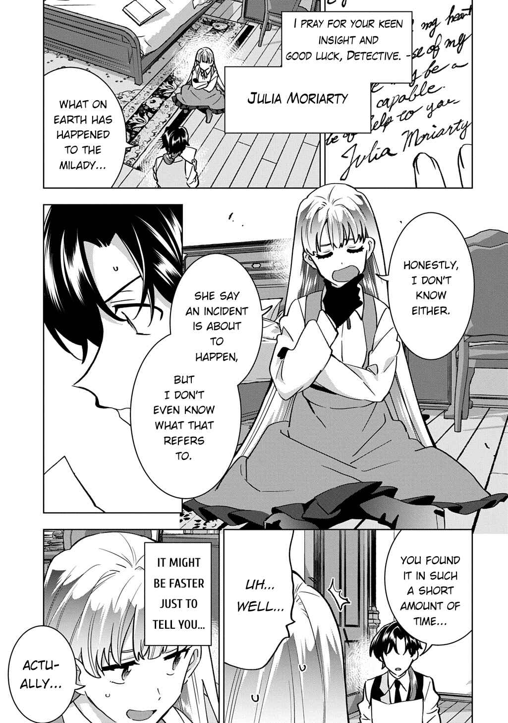 Tantei Reijou Julia Moriarty ~Seibetsu mo Mibun mo Kawarimashita ga, Tenseisaki demo Tanteigyou Saikai Shimasu~ Chapter 3 - Page 17