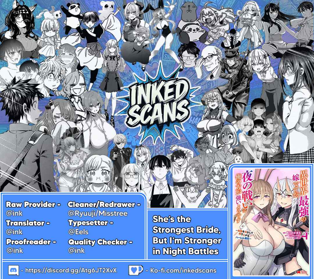 Isekai Saikyou no Yome desu ga, Yoru no Tatakai wa Ore no Hou ga Tsuyoi You desu - Chiryaku wo Ikashite Nariagaru Harem Senki Chapter 28 - Page 32
