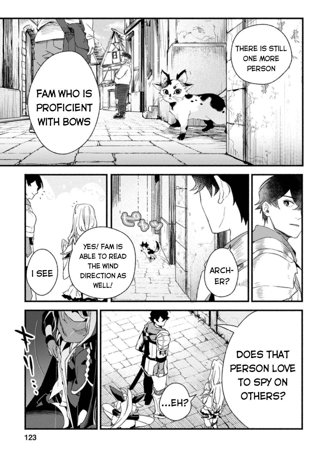 Sono Monban, Saikyou ni Tsuki: Tsuihou Sareta Bougyoryoku 9999 no Senshi, Outo no Monban to shite Musou Suru Chapter 5 - Page 2