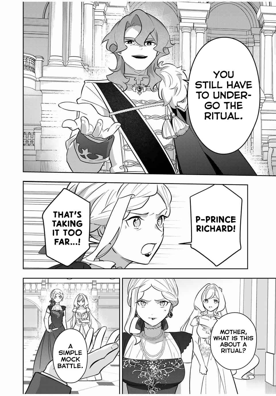 Koujo Tensei: Densetsu no Dai Madoushi (♂), Hime Kishi to Narite Densetsu no Reijou Kishidan o Tsukuri Musou Suru Chapter 4 - Page 6
