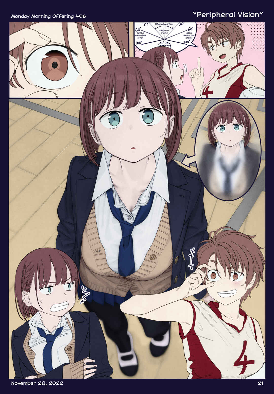 Getsuyoubi no Tawawa (Twitter Webcomic) (Fan Colored) Chapter 44 - Page 21