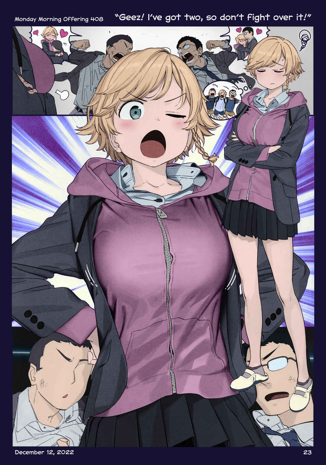 Getsuyoubi no Tawawa (Twitter Webcomic) (Fan Colored) Chapter 44 - Page 23