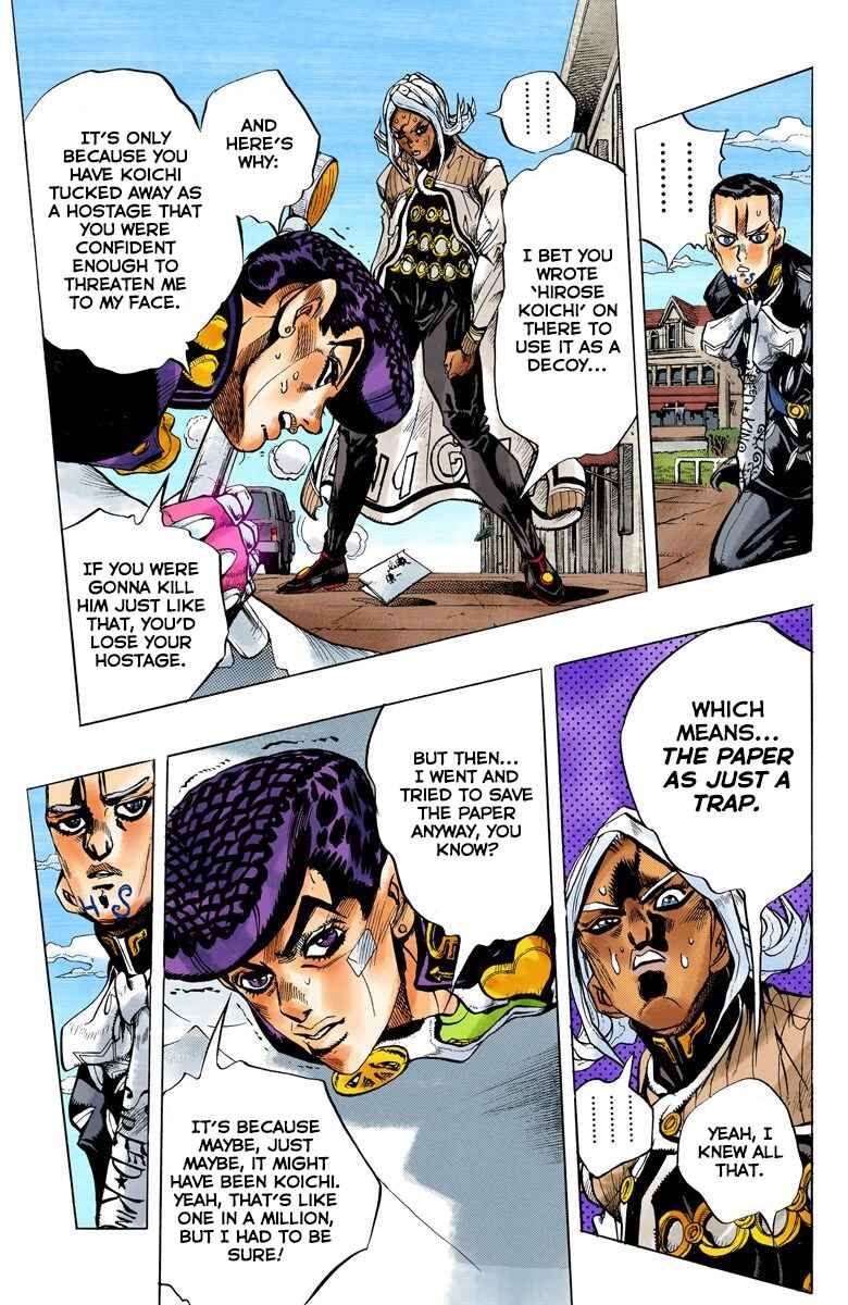 JoJo no Kimyou na Bouken: Part 4 - Diamond wa Kudakenai Color-ban Chapter 142 - Page 9