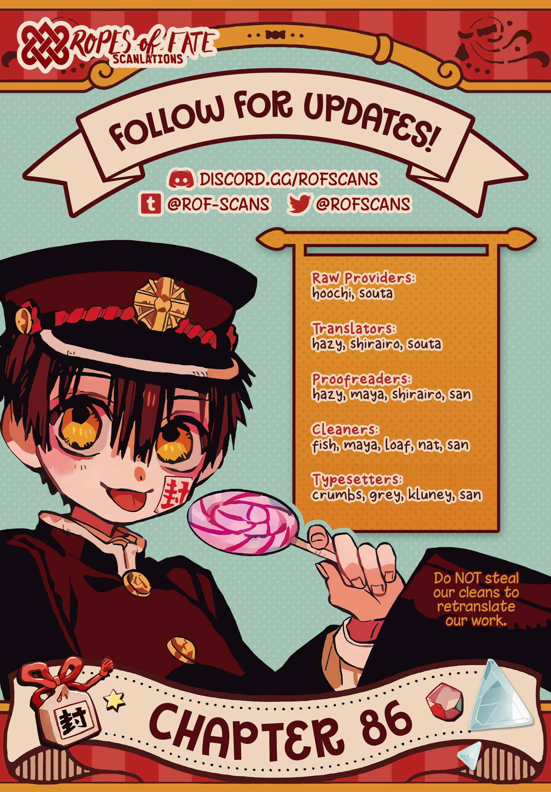 Jibaku Shounen: Hanako-kun Chapter 86 - Page 1