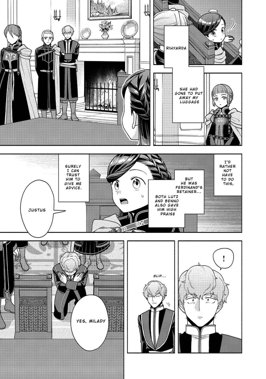Honzuki no Gekokujou: Shisho ni Naru tame ni wa Shudan o Erandeiraremasen—Dai-4 Bu: Kizokuin no Toshokan o Sukuitai! Chapter 51 - Page 23