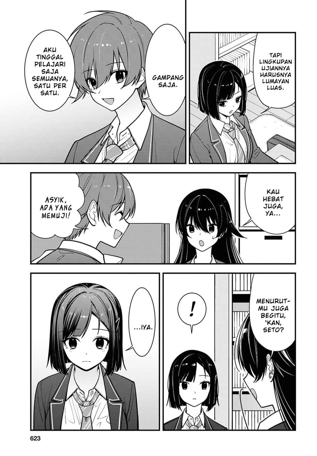 Tonari no Seki no Yankee Shimizu-san ga Kami wo Kuroku Sometekita Chapter 19 - Page 15