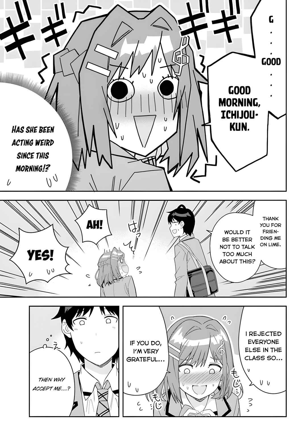 Classmate no Moto Idol ga, Tonikaku Kyodou Fushin nandesu. Chapter 3 - Page 19