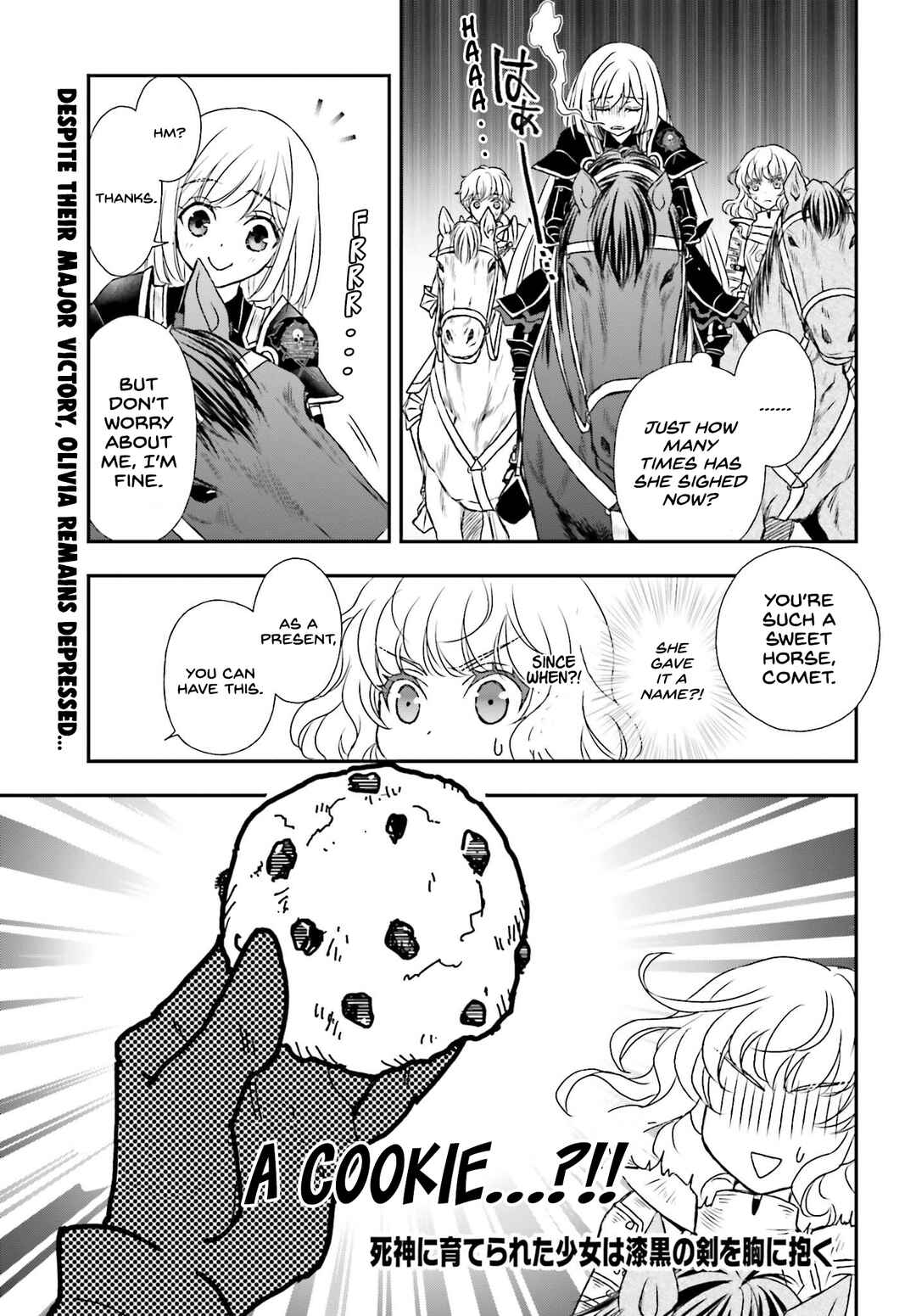 Shinigami ni Sodaterareta Shoujo wa Shikkoku no Tsurugi o Mune ni Idaku Chapter 40 - Page 1