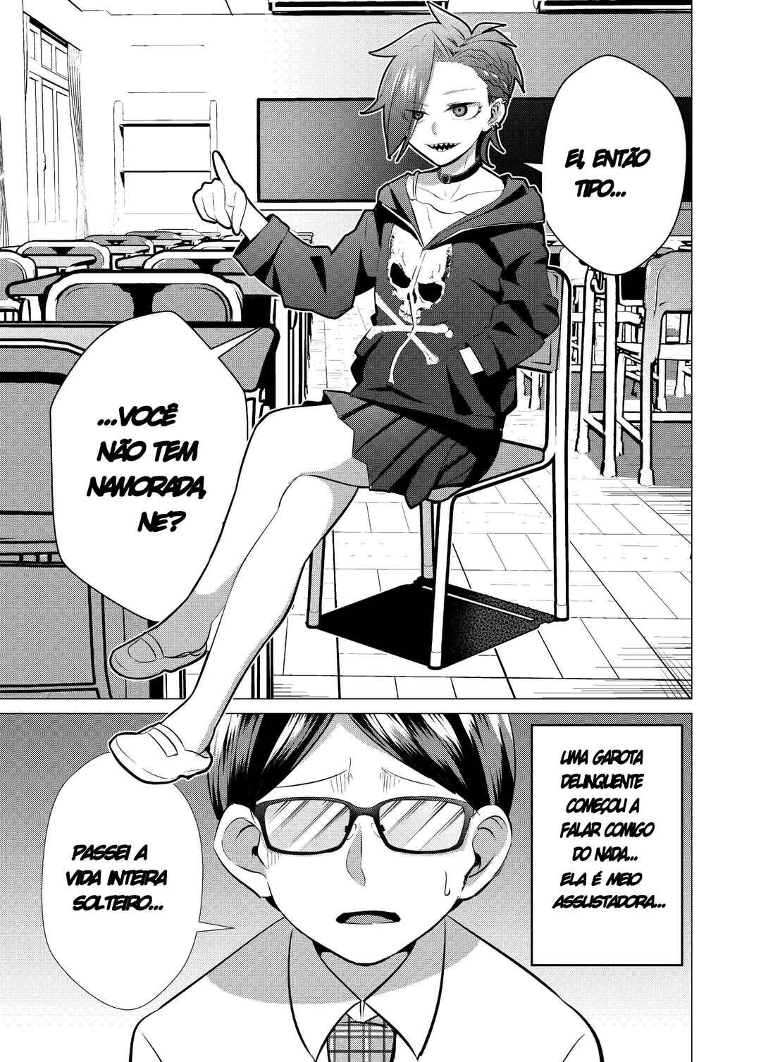 Yankee-chan ga Jimi Megane ni Koisuru Hanashi Chapter 2 - Page 1