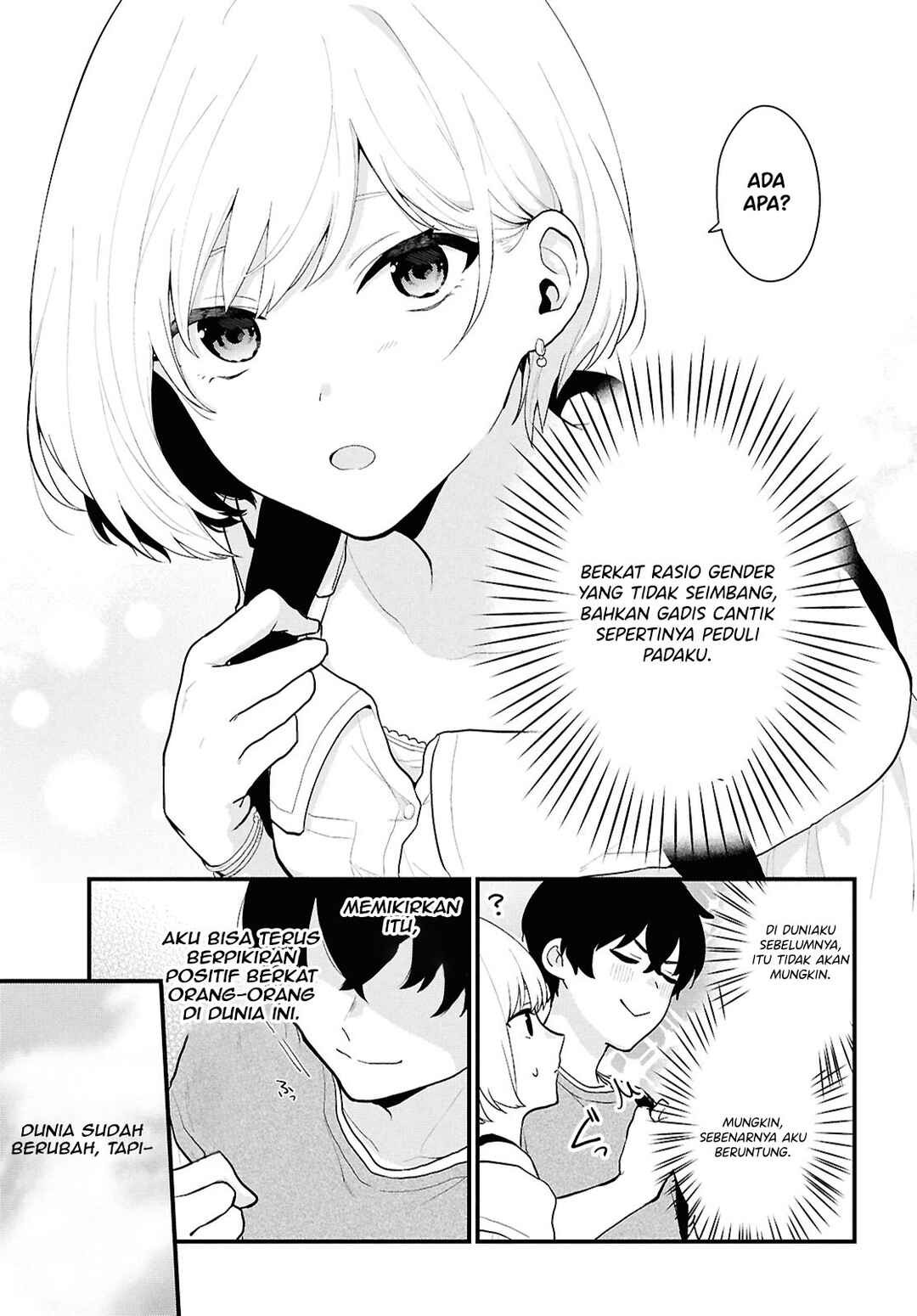 Danjo-hi 1:5 no Sekai demo Futsuu ni Ikirareru to Omotta? ~Gekiomoi Kanjou na Kanojo-tachi ga Mujikaku Danshi ni Honrou Saretara~ Chapter 1 - Page 9