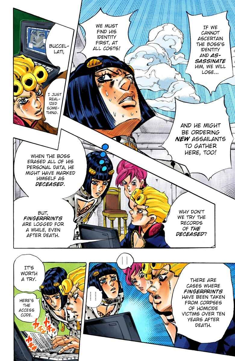 JoJo no Kimyou na Bouken: Part 5 - Ougon no Kaze Color-ban Chapter 112 - Page 6