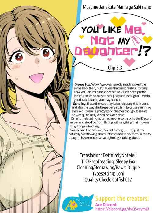 Musume Janakute Mama ga Suki nano!? Chapter 3.3 - Page 8