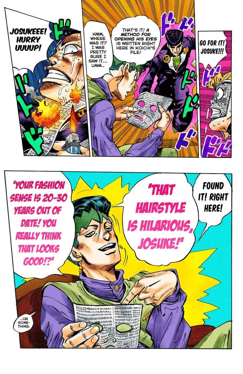 JoJo no Kimyou na Bouken: Part 4 - Diamond wa Kudakenai Color-ban Chapter 58 - Page 16