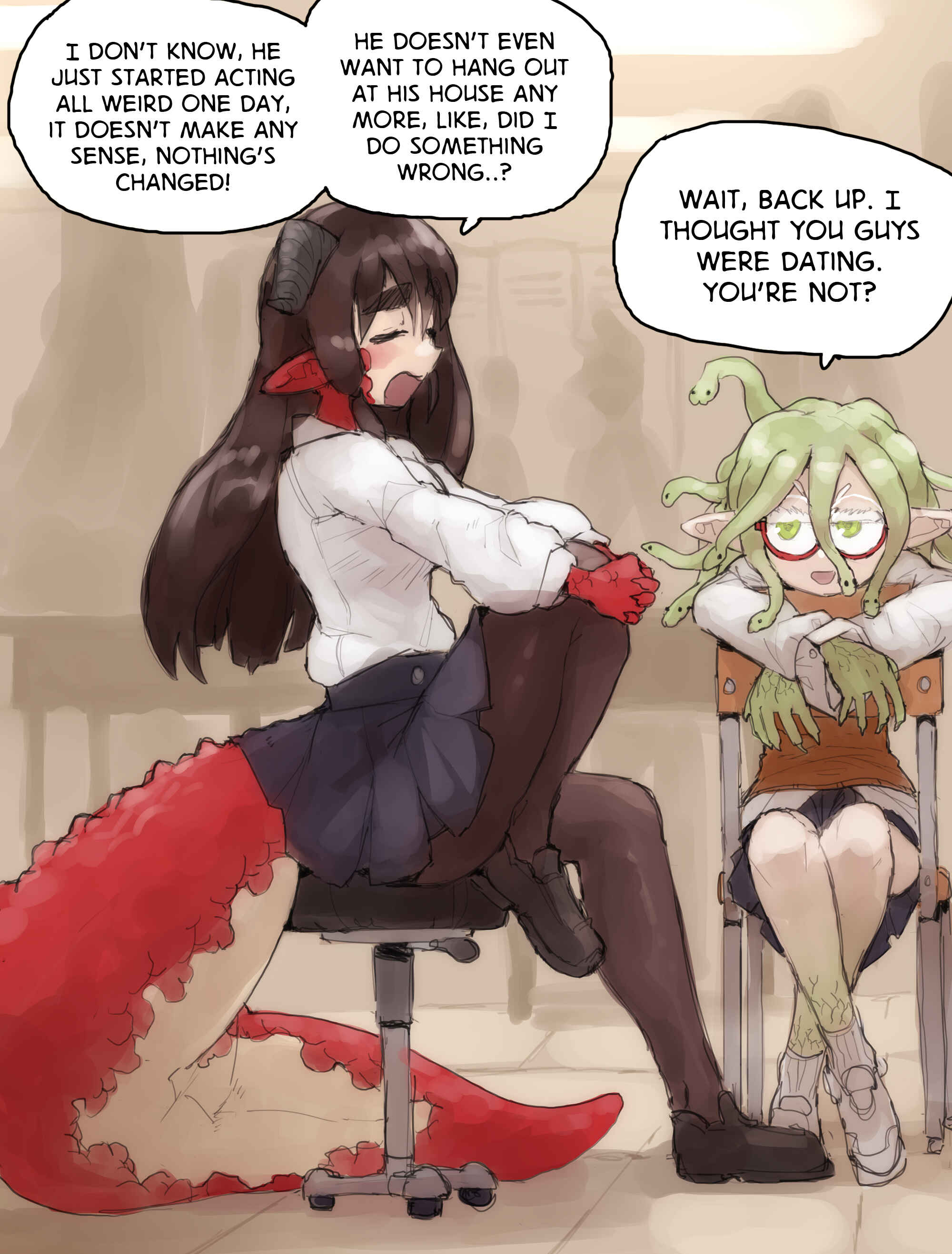 My Childhood Friend Is A Dragon Who's Embarrassed About the Size Of Her Tail Chapter 6 - Page 1
