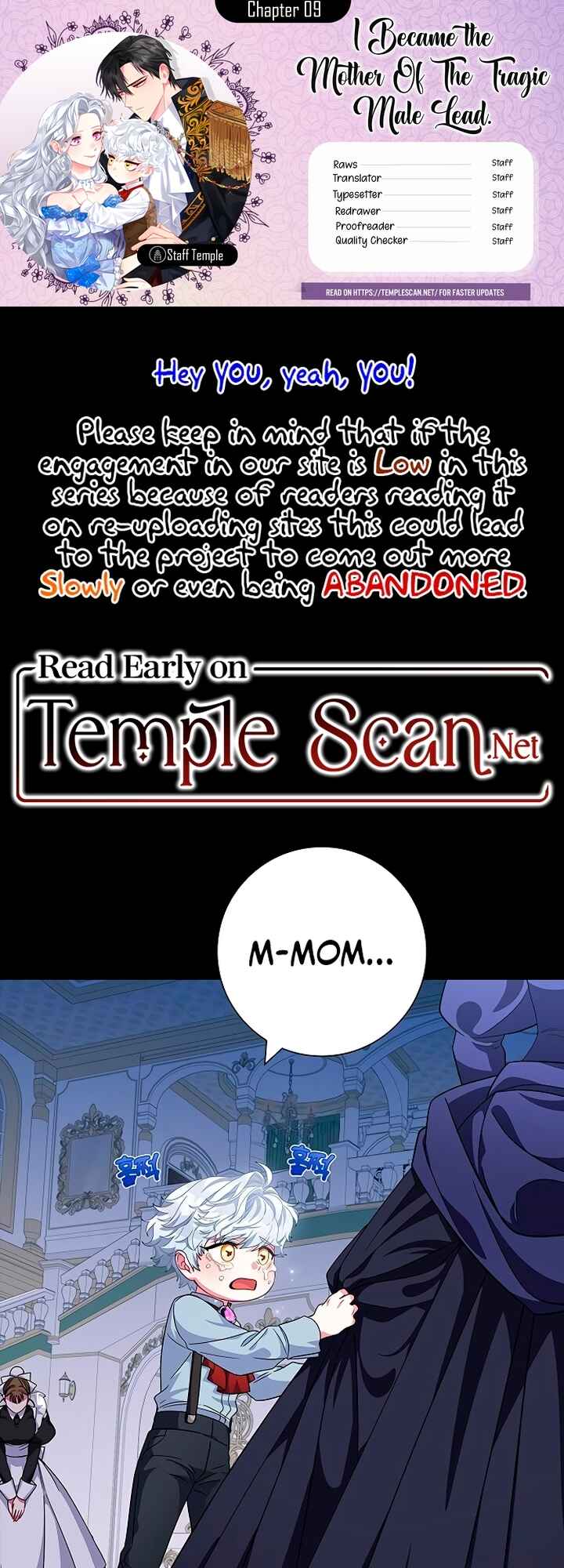 I Became the Mother of the Evil Male Lead Chapter 9 - Page 1