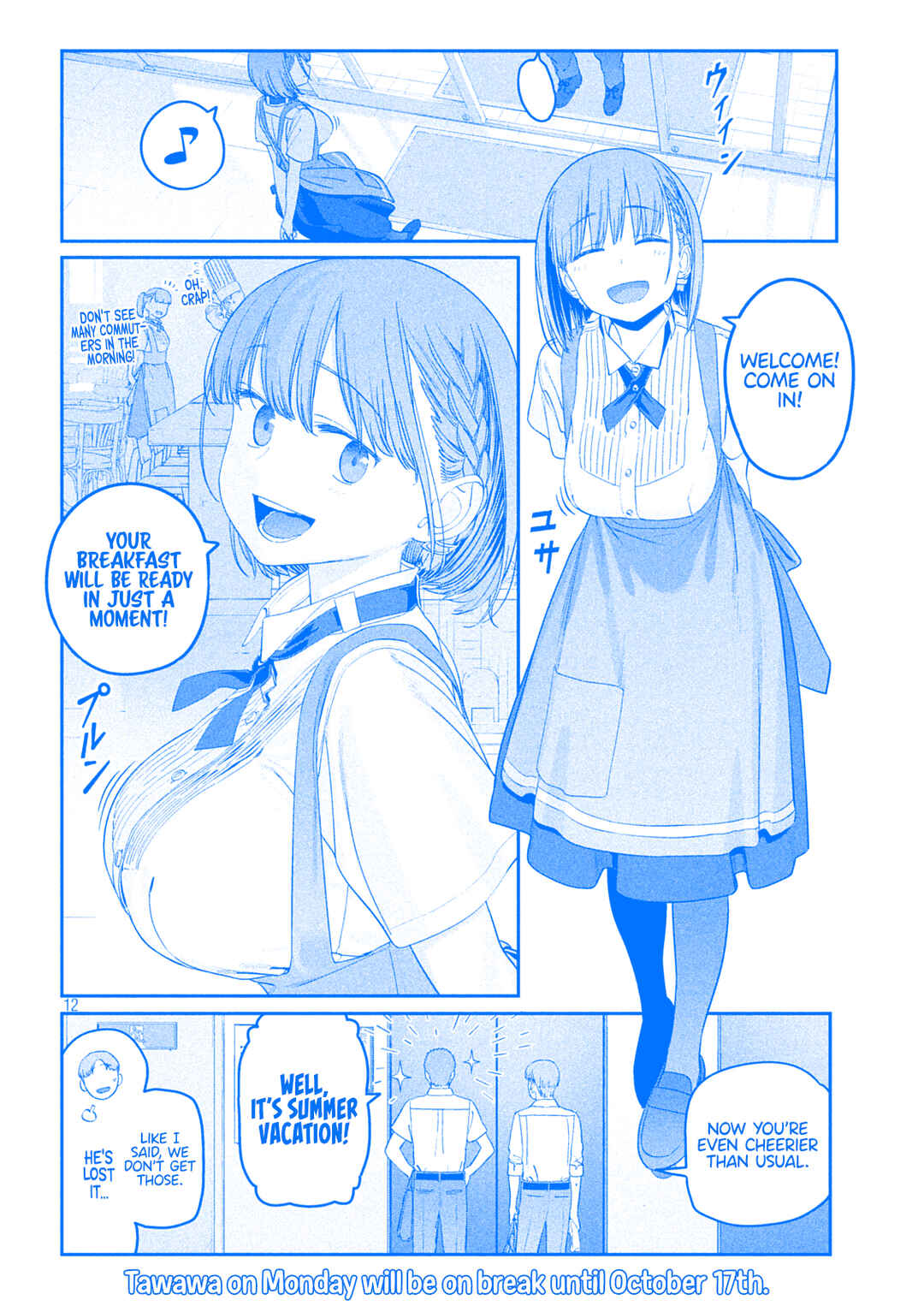 Getsuyoubi no Tawawa (Blue) (Fan Colored) Chapter 56 - Page 12