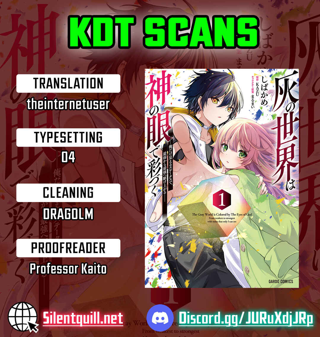 Hai no Sekai wa Kami-no-me de Irodoku: Ore dake Mieru Status de, Saijaku kara Saikyou e Kageagaru Chapter 3 - Page 1