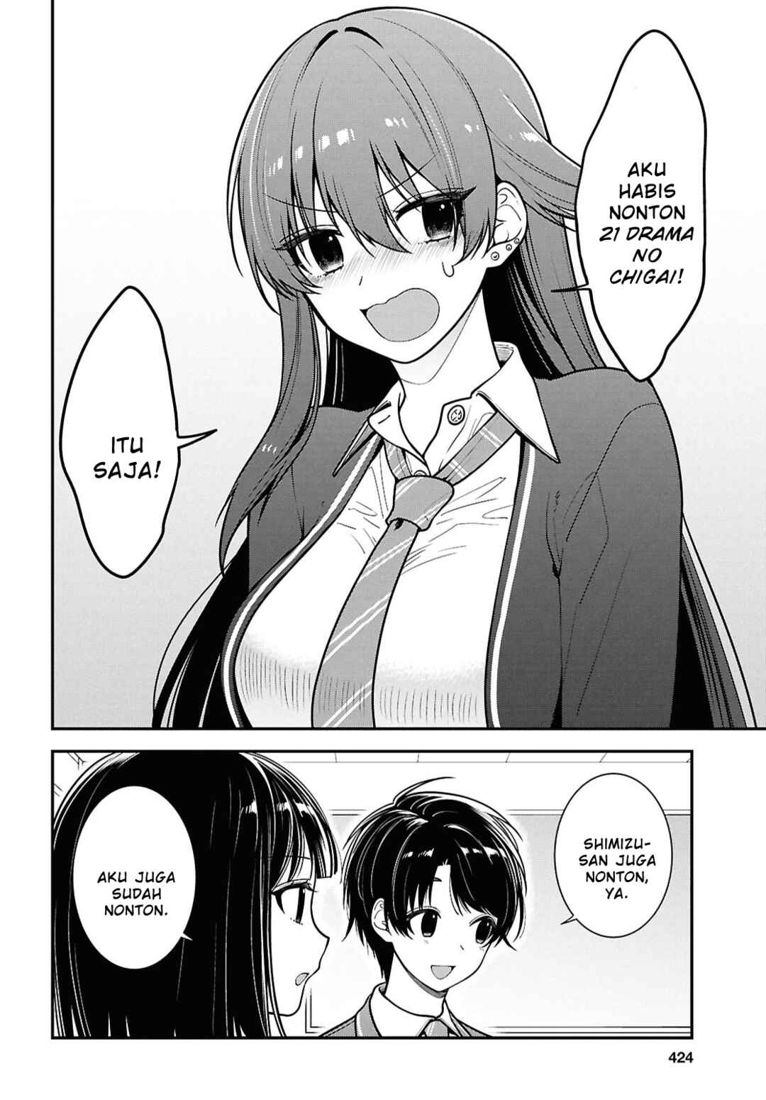 Tonari no Seki no Yankee Shimizu-san ga Kami wo Kuroku Sometekita Chapter 12 - Page 14